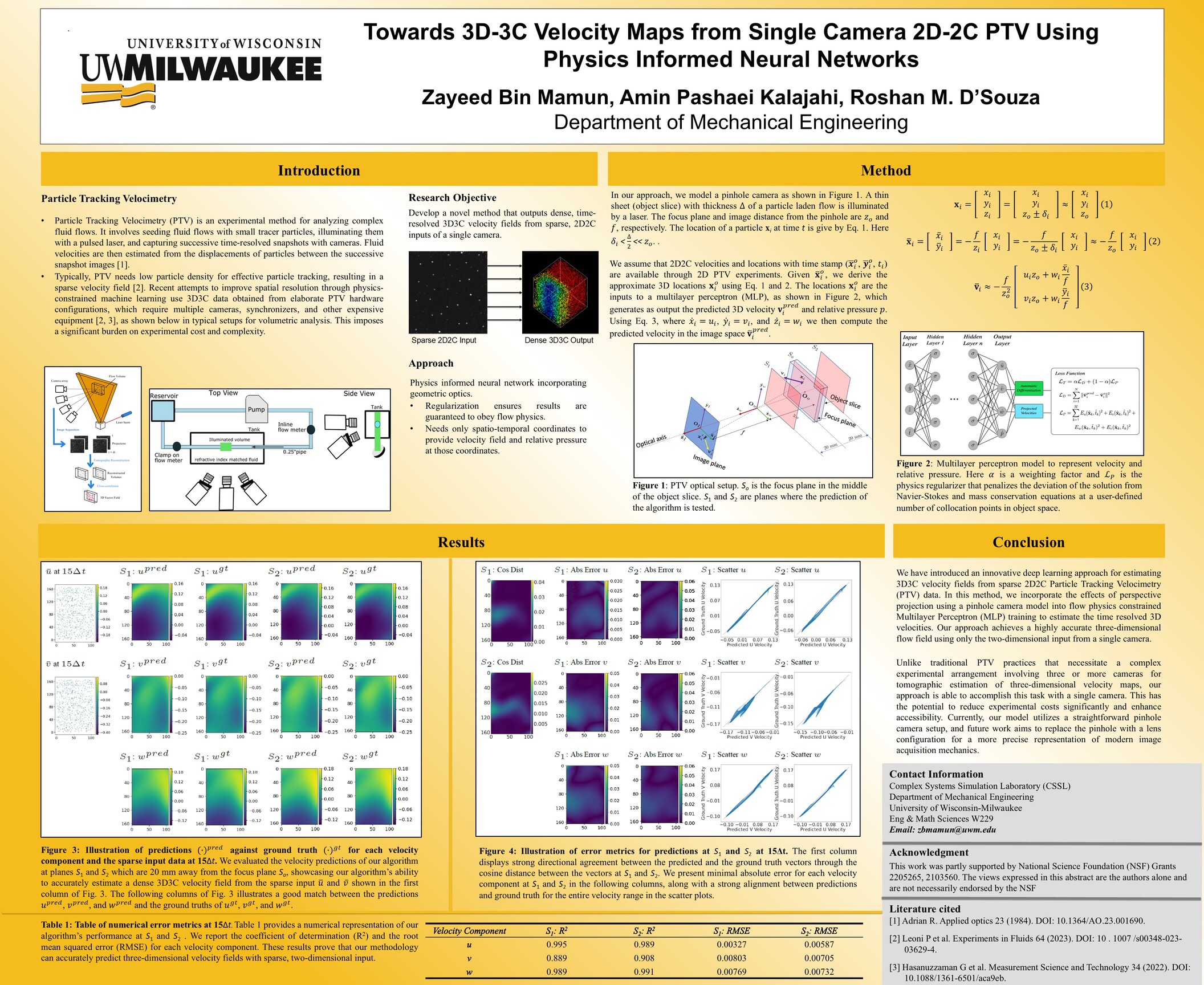 Towards 3D-3C Velocity Maps from Single Camera 2D-2C PTV Using Physics Informed Neural Networks 
